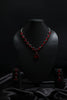 Leaf Premium Ruby Statement Necklace Set