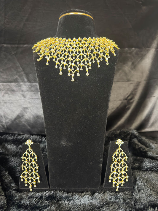 Elegant Bridal Gold Choker Necklace