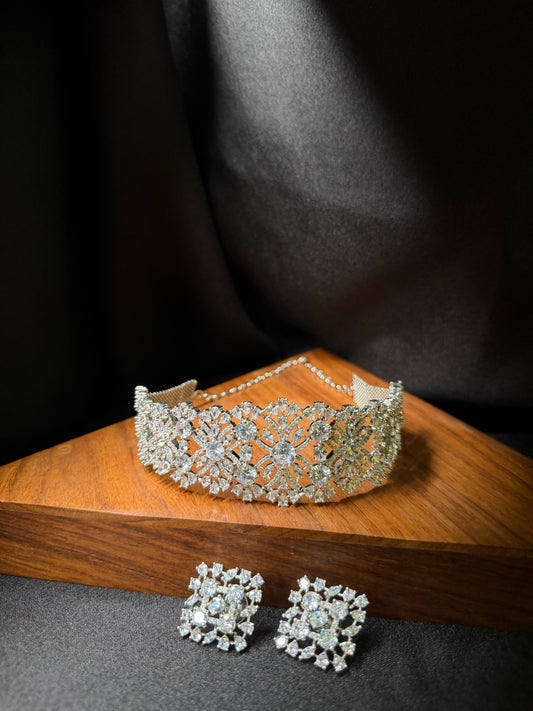 Elysian Sparkle Choker Necklace set