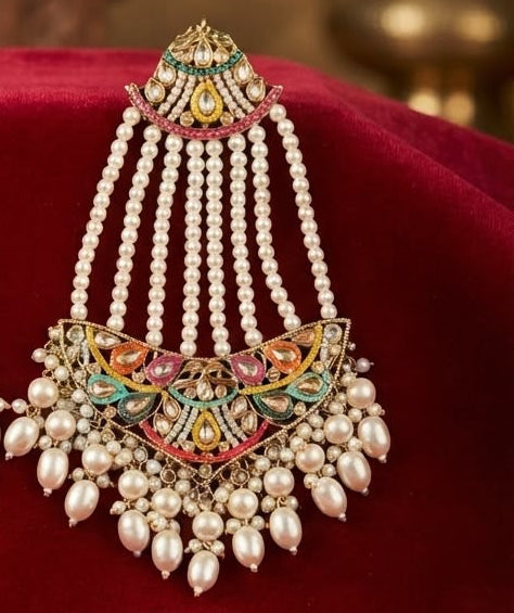 Royal Multicolour Meenakari Kundan Pasa