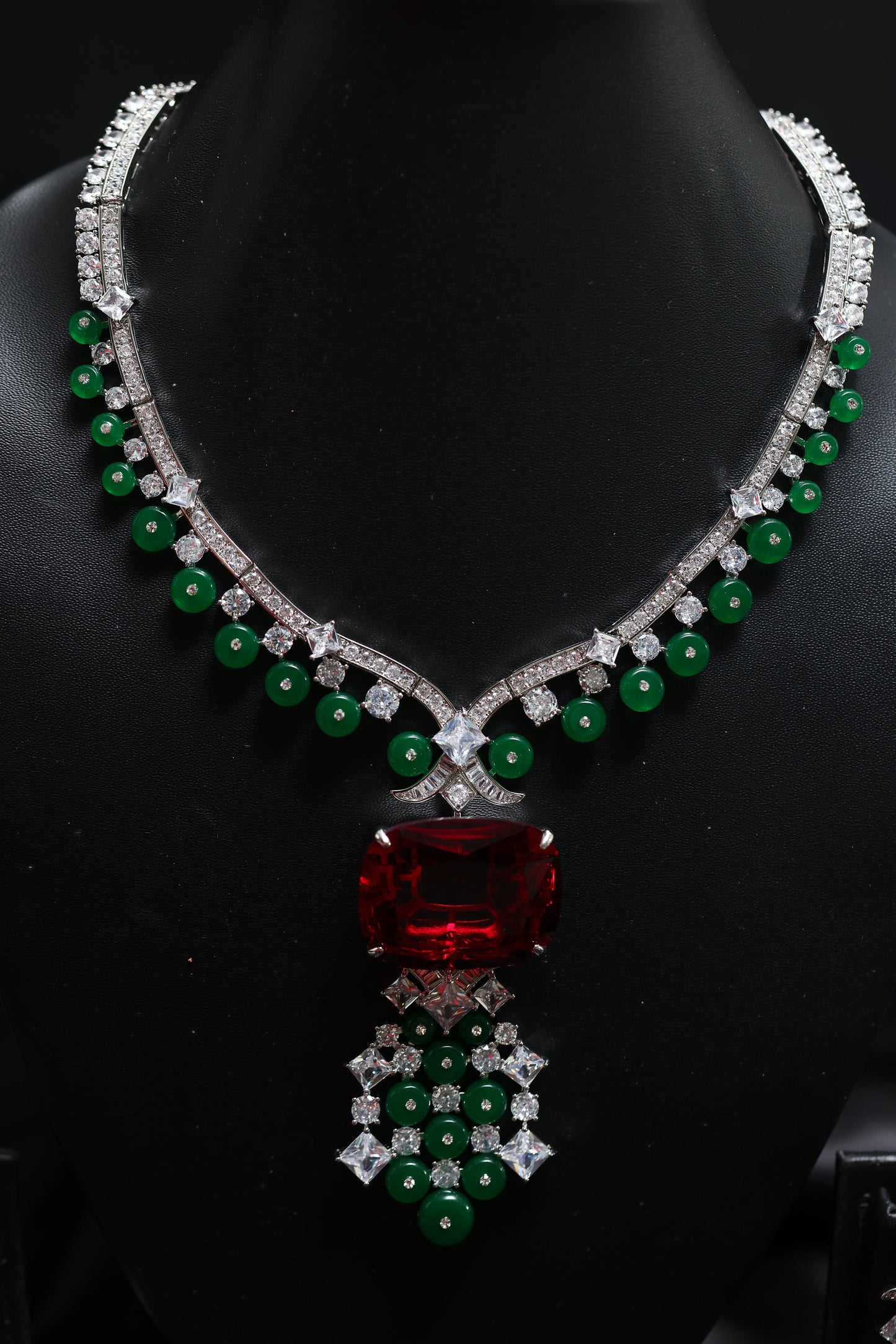 the imperial emerald & ruby necklace set