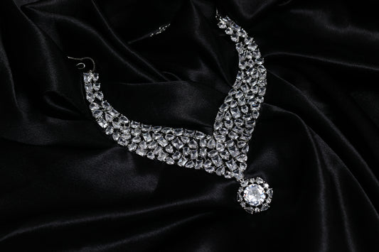 Calire Moissanite Diamond Necklace Set
