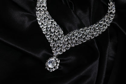 Calire Moissanite Diamond Necklace Set