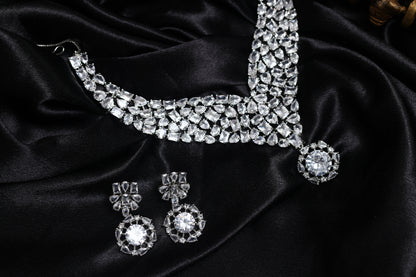 Calire Moissanite Diamond Necklace Set