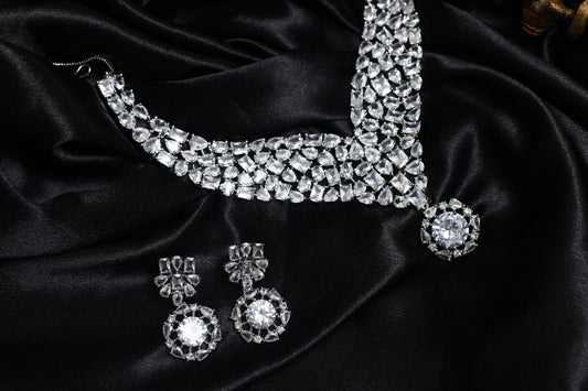 Calire Moissanite Diamond Necklace Set