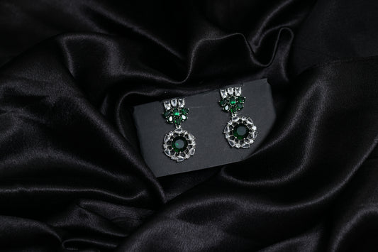 Calire Moissanite Emerald Necklace Set