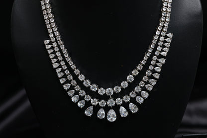 Designer Multi Strand Diamond Necklace Set