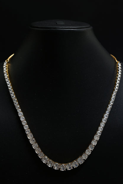 Gold Plated Elegant Solitaire Necklace Set