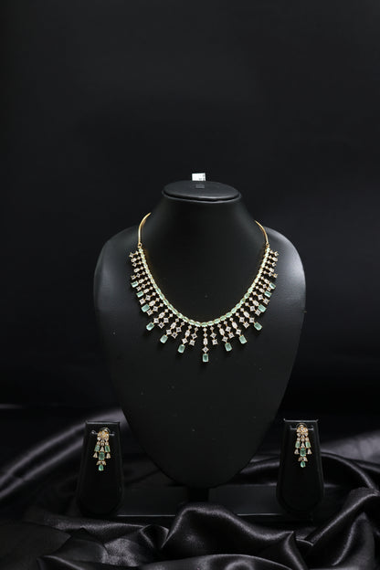 Martini Style Diamond Necklace