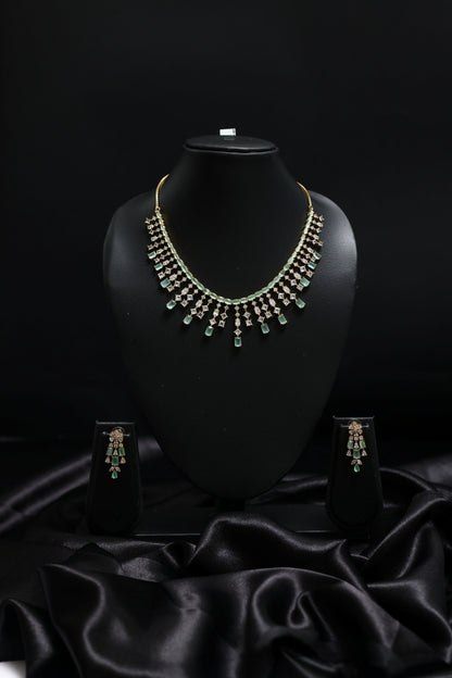 Martini Style Diamond Necklace