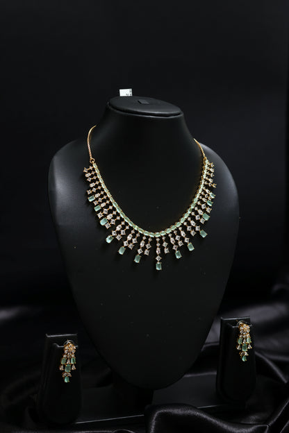 Martini Style Diamond Necklace
