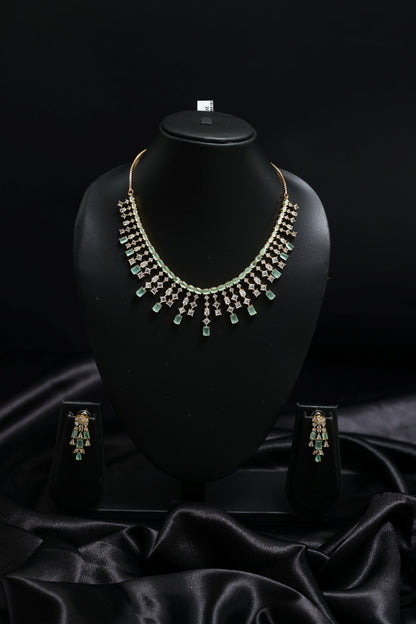 Martini Style Diamond Necklace