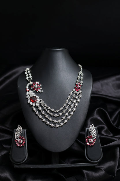 The Regal Empress Ruby & Diamond Necklace Set