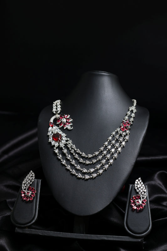 The Regal Empress Ruby & Diamond Necklace Set