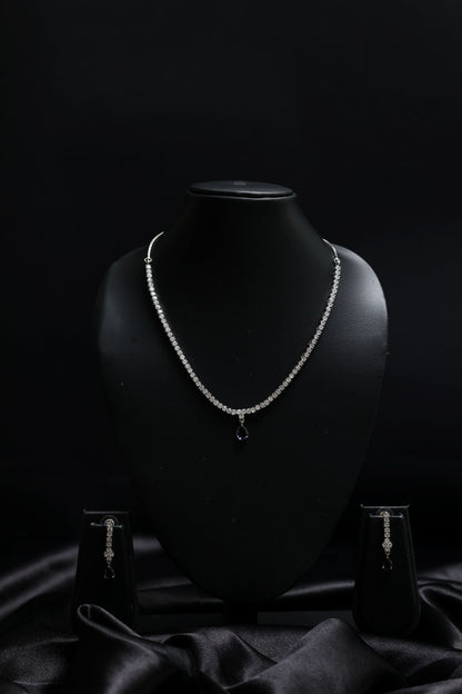 Water Drop Diamond Necklace Set