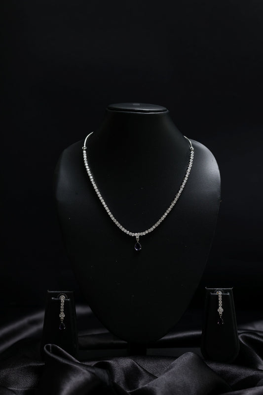 Water Drop Diamond Necklace Set