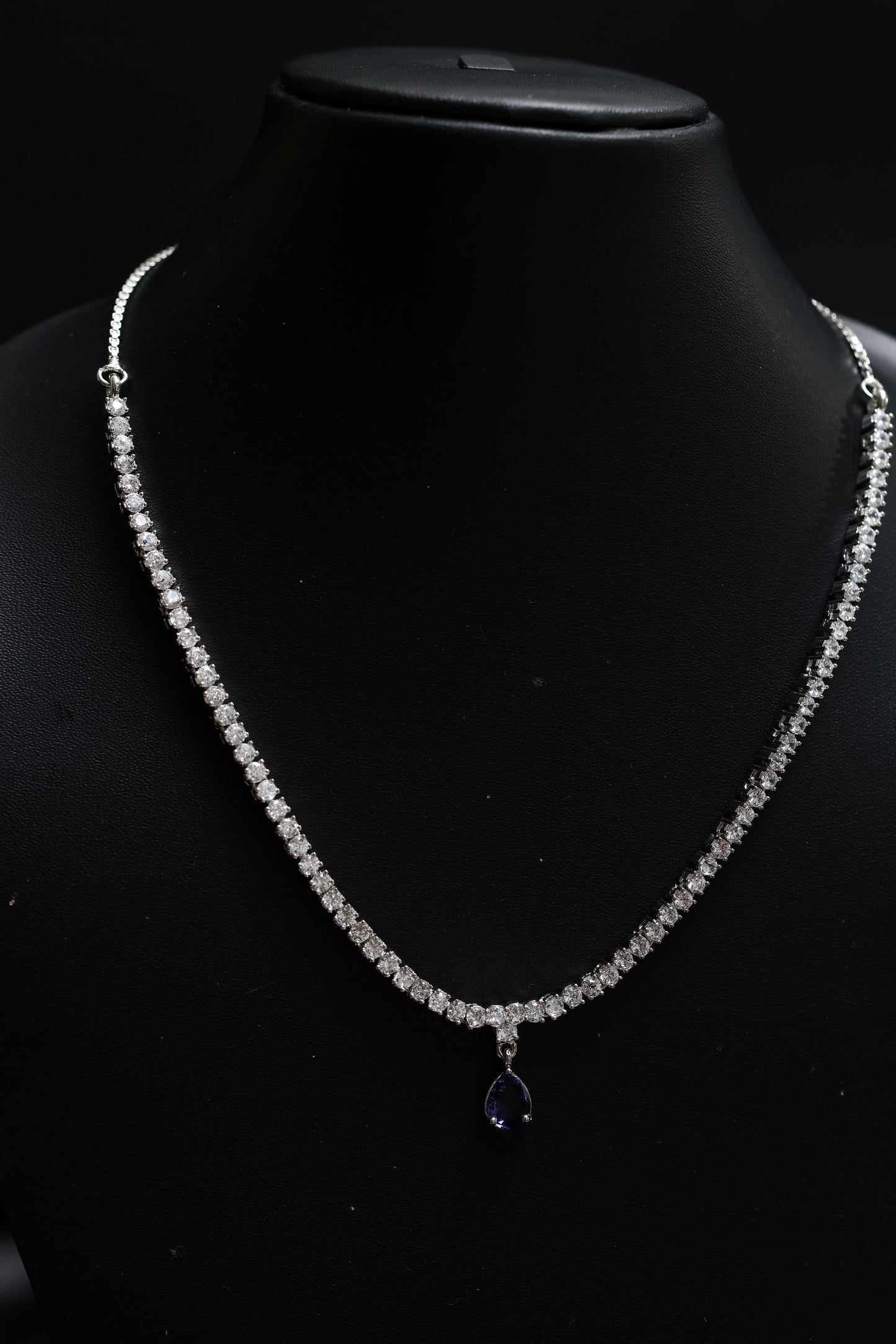 water drop diamond necklace set