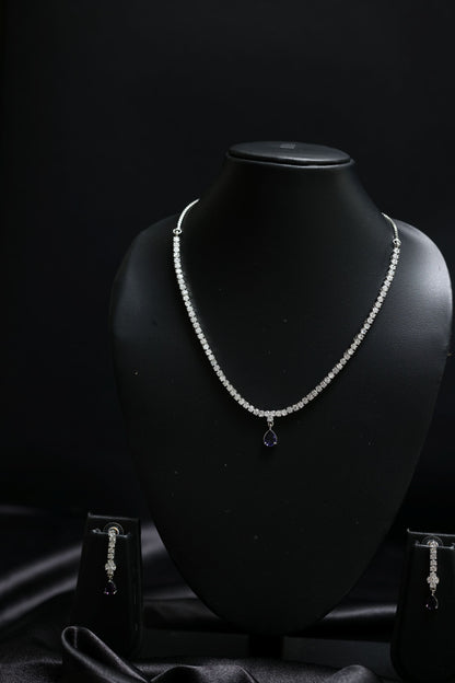 Water Drop Diamond Necklace Set