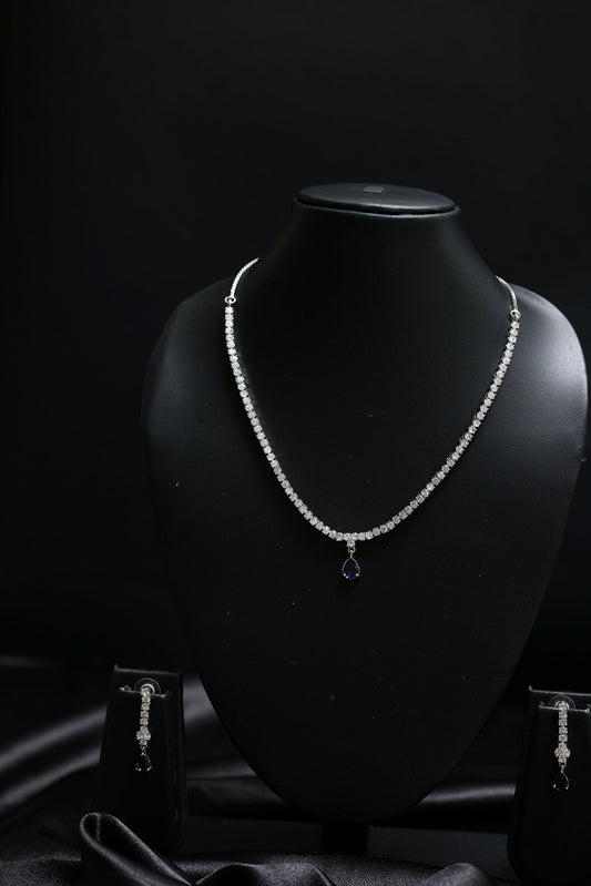 Water Drop Diamond Necklace Set