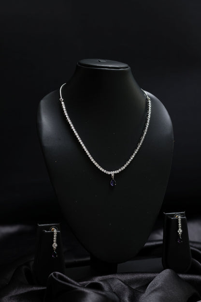 Water Drop Diamond Necklace Set