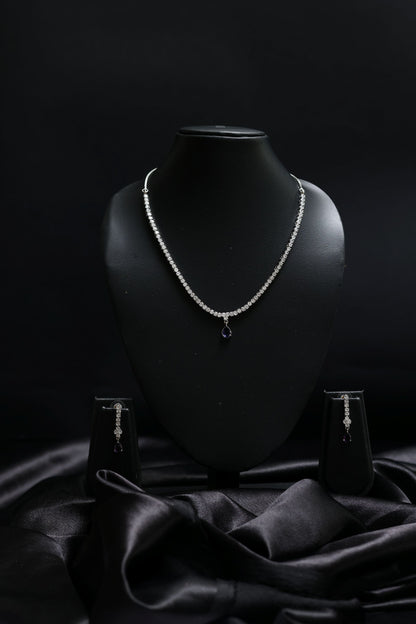 Water Drop Diamond Necklace Set