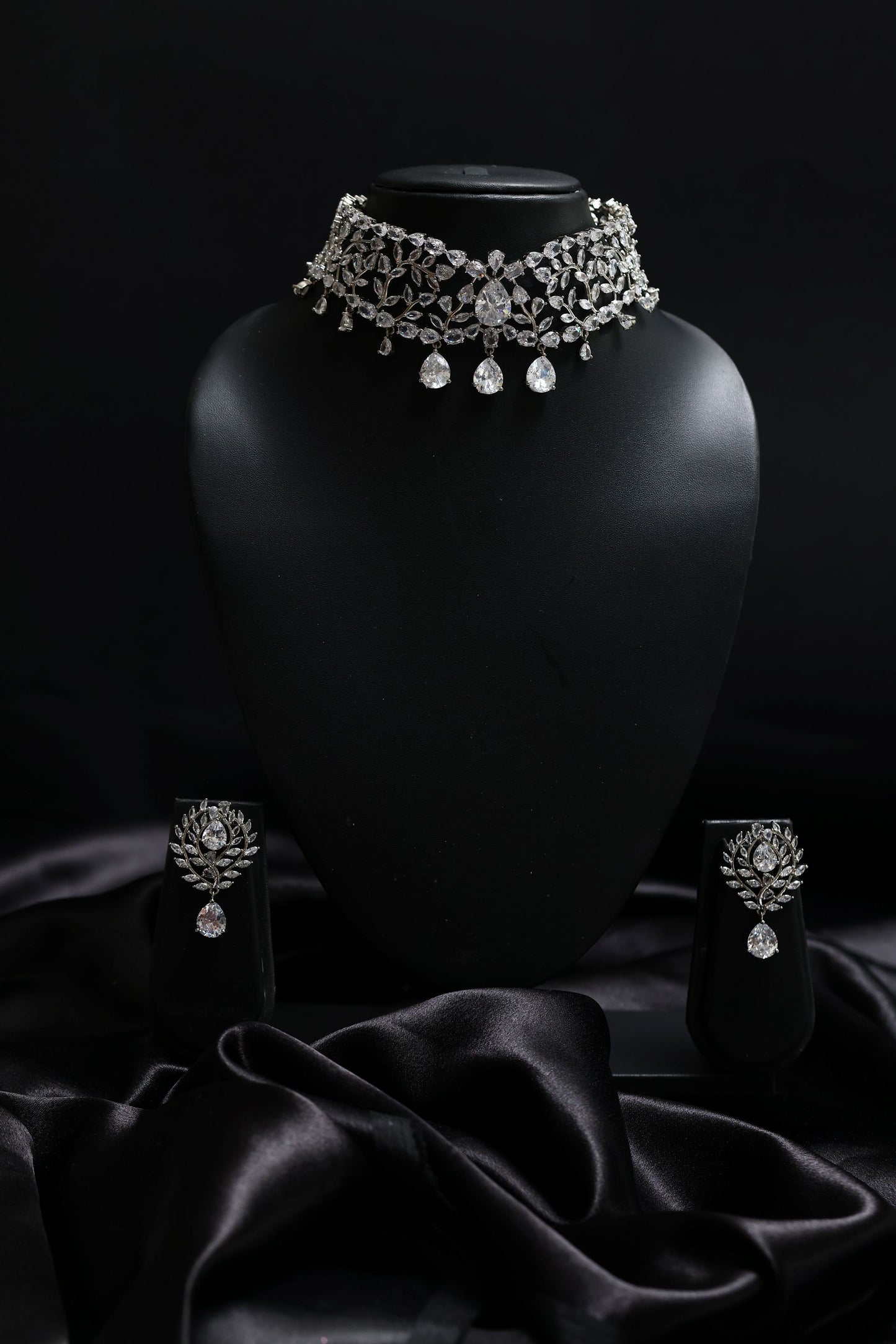 floral motif diamond choker necklace - inspired by radhika merchant