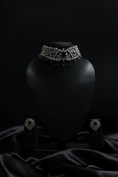 Classic Emerald Ascent Diamond Choker Necklace - Inspired by Radhika Merchant