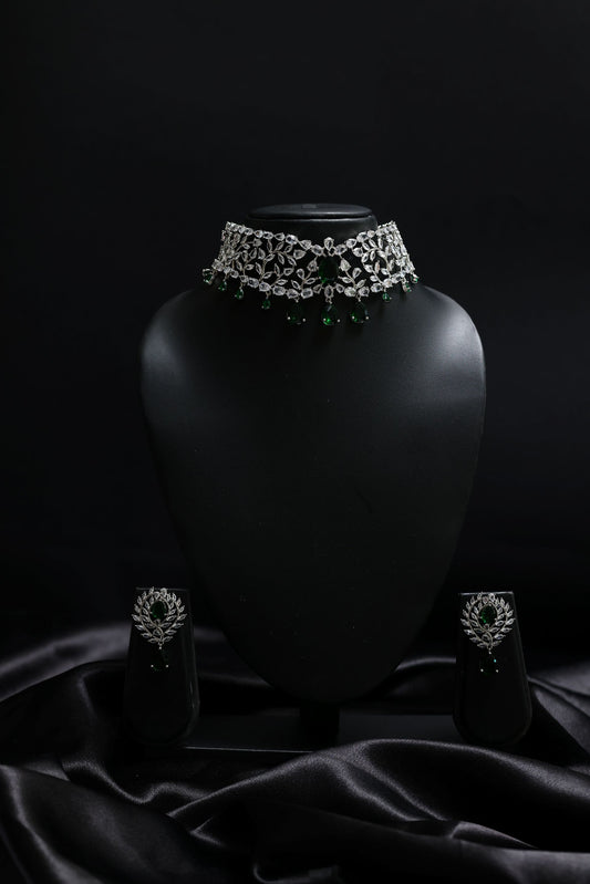 Classic Emerald Ascent Diamond Choker Necklace - Inspired by Radhika Merchant
