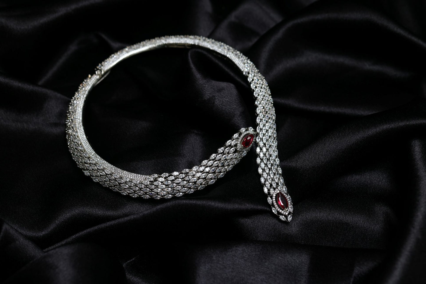 starlight serpent ruby & diamond necklace set