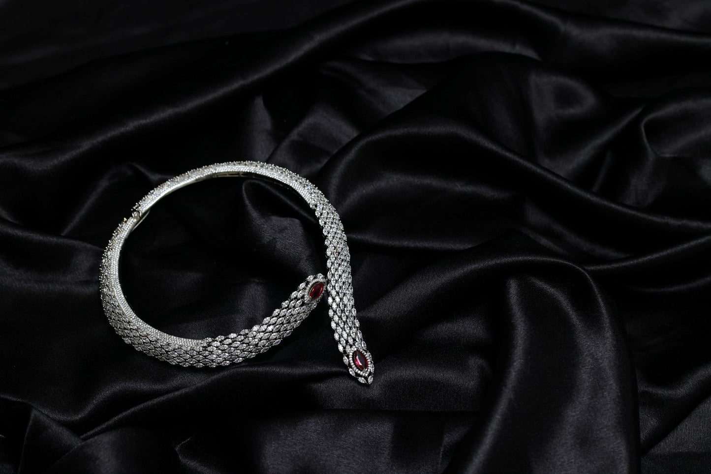 starlight serpent ruby & diamond necklace set