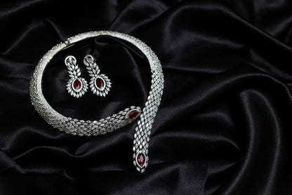 Starlight Serpent Ruby & Diamond Necklace Set
