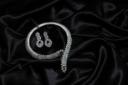 Starlight Serpent Ruby & Diamond Necklace Set