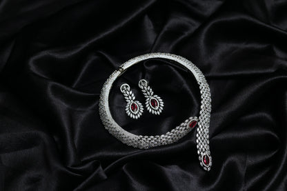 Starlight Serpent Ruby & Diamond Necklace Set