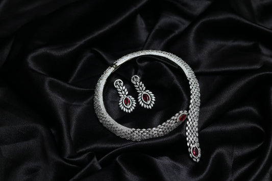 Starlight Serpent Ruby & Diamond Necklace Set