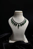 Gala Stunning Pear Cut Emerald & Diamond Necklace Set