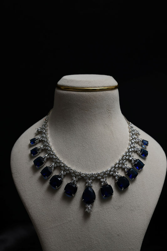 Midnight Sapphire Royale Diamond Choker Necklace
