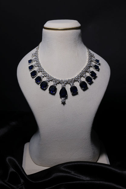 Midnight Sapphire Royale Diamond Choker Necklace
