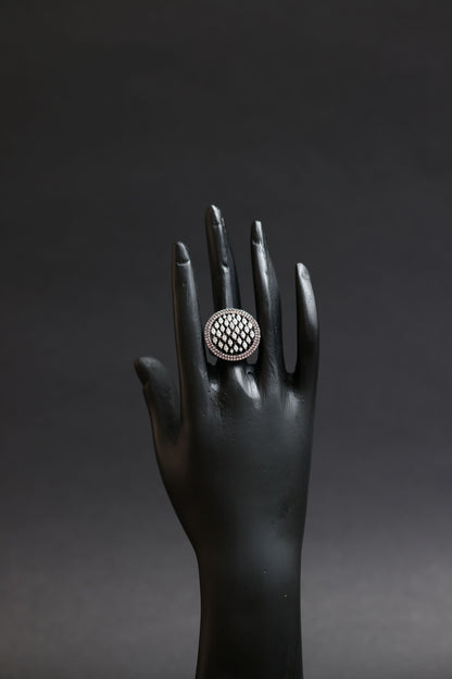 Shimmer Dome Diamond Statement Ring