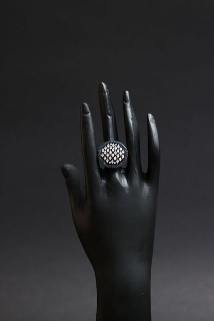 Shimmer Dome Diamond Statement Ring