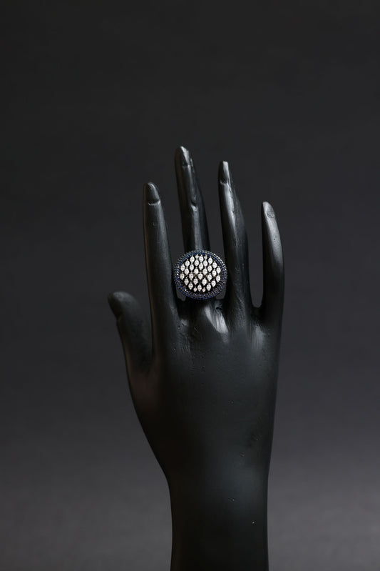 Shimmer Dome Diamond Statement Ring