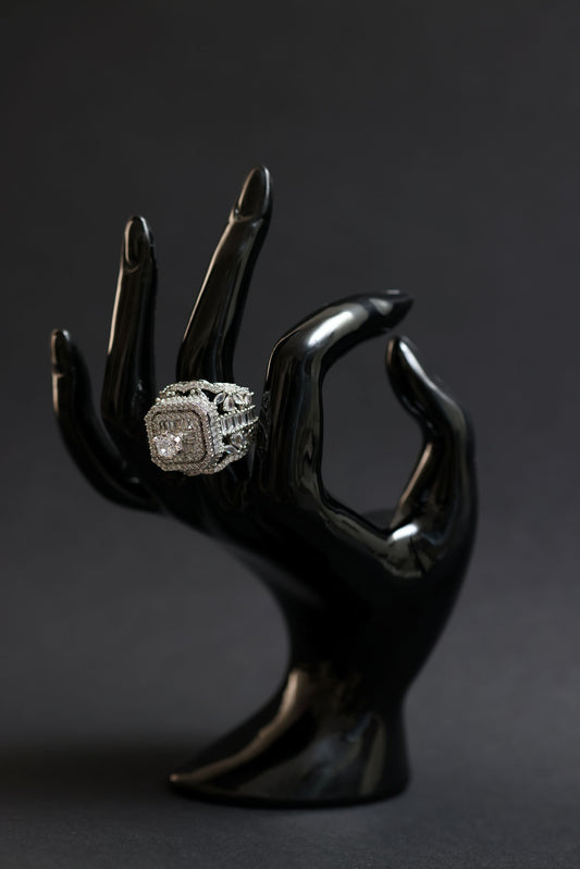 Imperial Quad-Halo Diamond Fortress Statement Ring