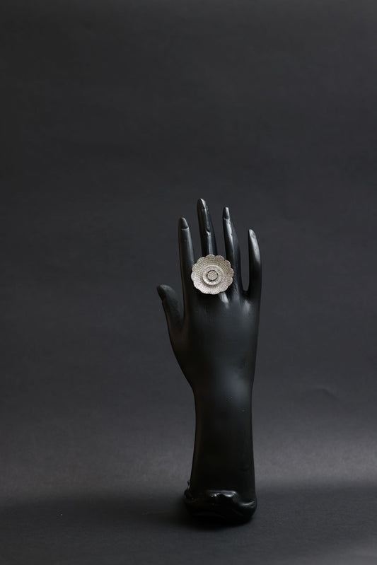 Floral Frost Radiance Diamond Statement Ring