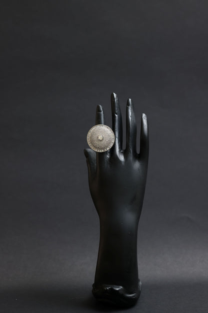 Celestial Radiant Halo Diamond Statement Ring