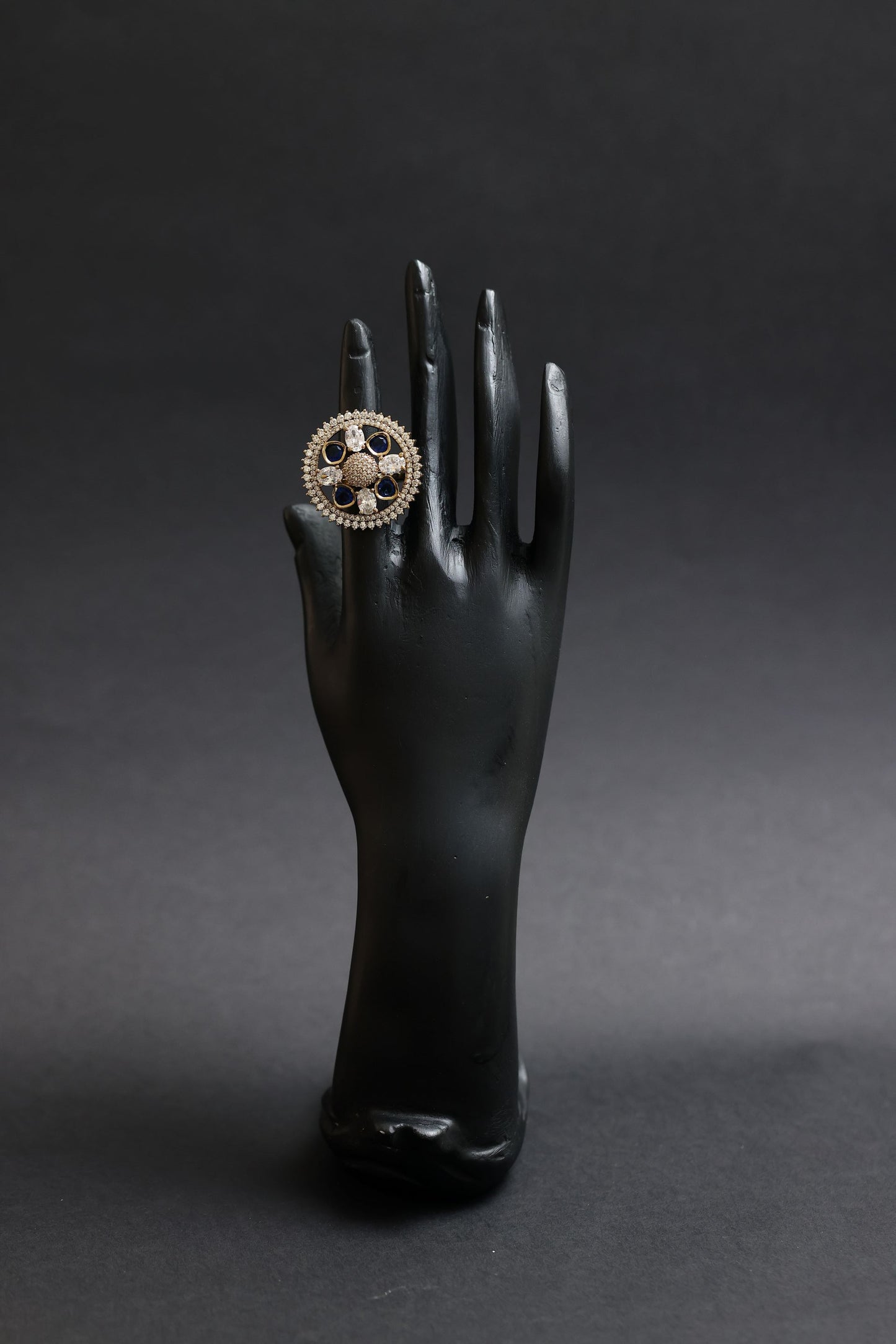 sapphire orbit royale diamond statement ring