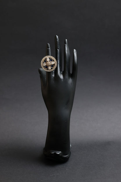 Sapphire Orbit Royale Diamond Statement Ring