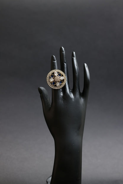 Sapphire Orbit Royale Diamond Statement Ring