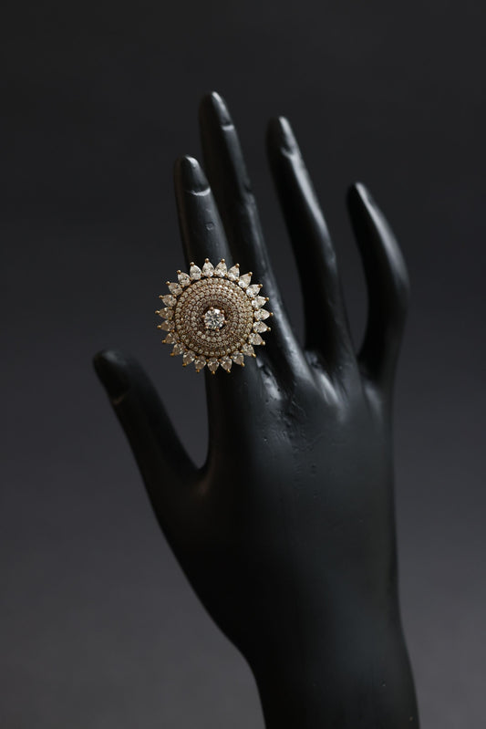 Aurora Sunburst Diamond Royale Statement Ring