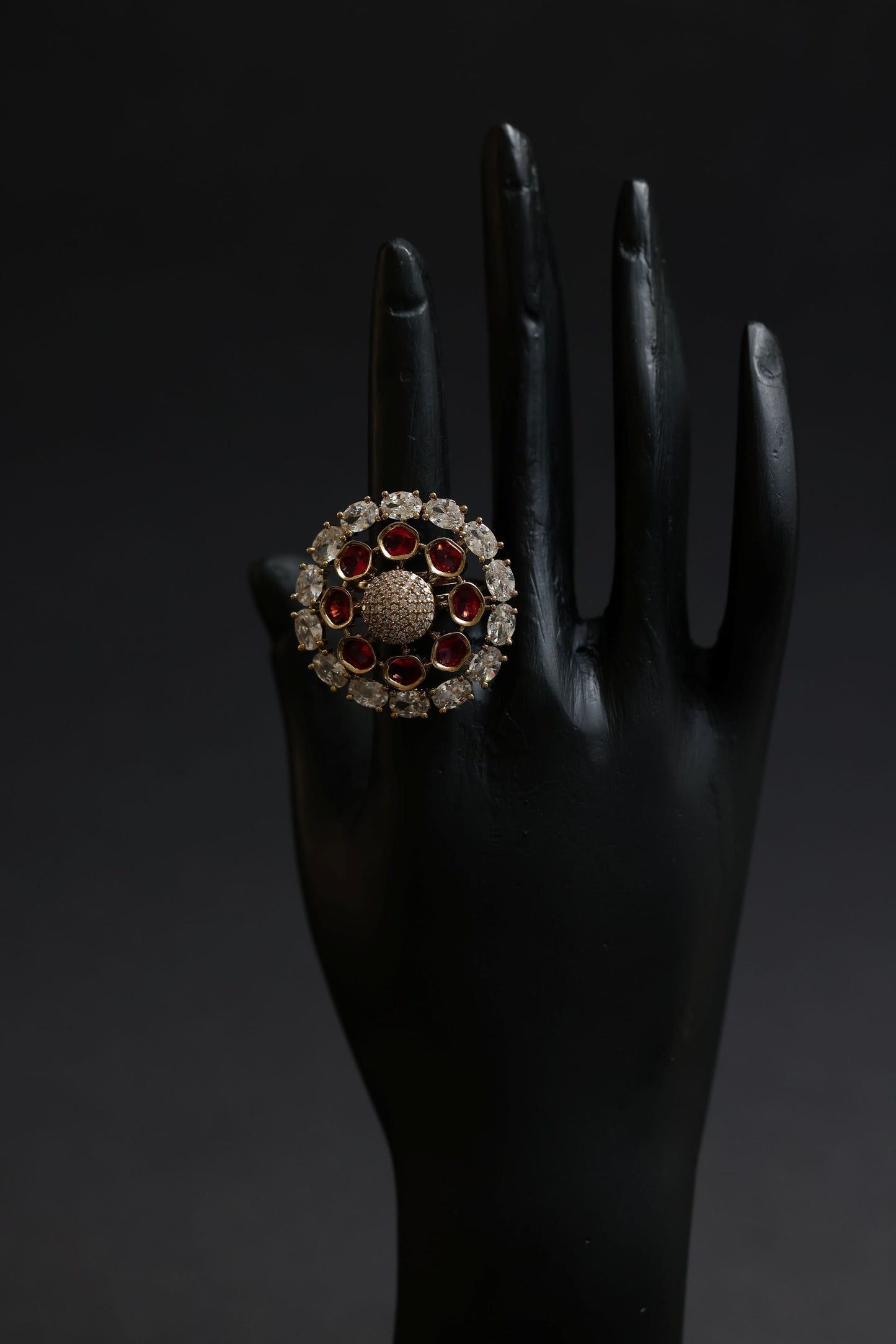 ruby royale blossom diamond statement ring