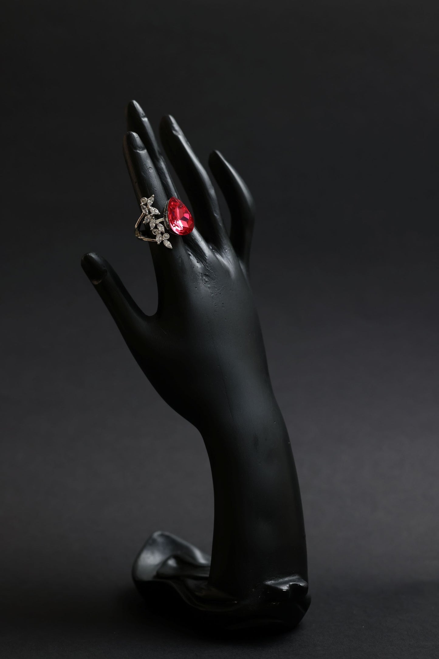 crimson tear solitaire diamond luxe ring