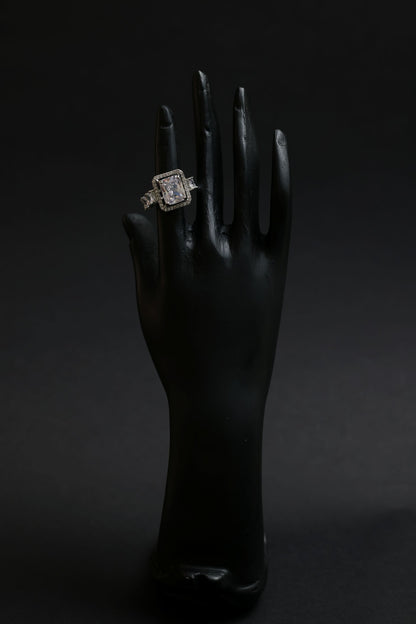 Crystal Prism Square-Cut Solitaire Luxe Ring